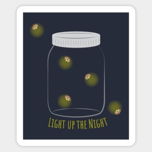 Fireflies - Light Up the Night, Light Text Sticker